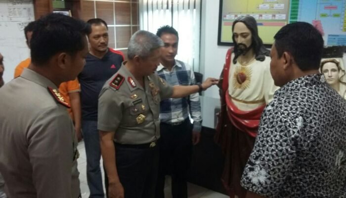 Pelaku Perusakan Patung Yesus Ditetapkan Sebagai Tersangka
