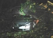 Mobil Honda Civic Ringsek Tertimpa Pohon Tumbang di Gombel