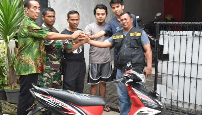 Patroli, Babinsa Temukan Motor Curian