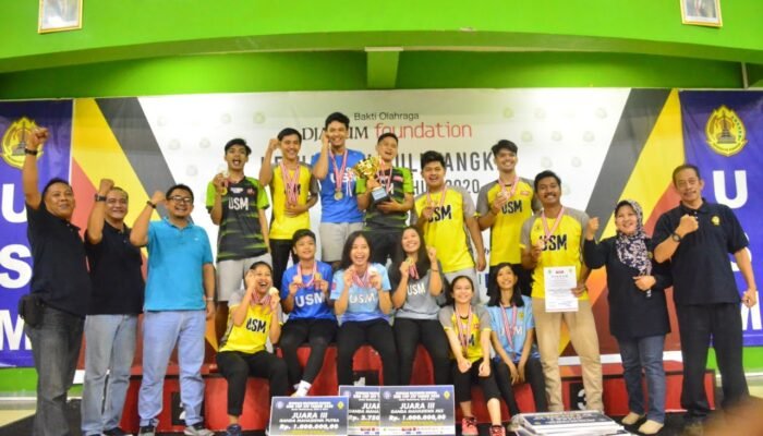 USM Jadi Juara Umum Kejurnas Bulutangkis USM Cup XIV 2020