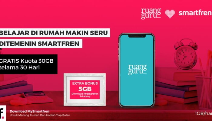 Biar Asyik Belajar Di Rumah, Smartfren Berikan Akses Bebas Kuota Ruangguru