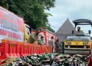 Awal Rangkaian Hari Jadi Banjarnegara, 2.024 Botol Miras Sitaan Tahun 2020 Dimusnahkan