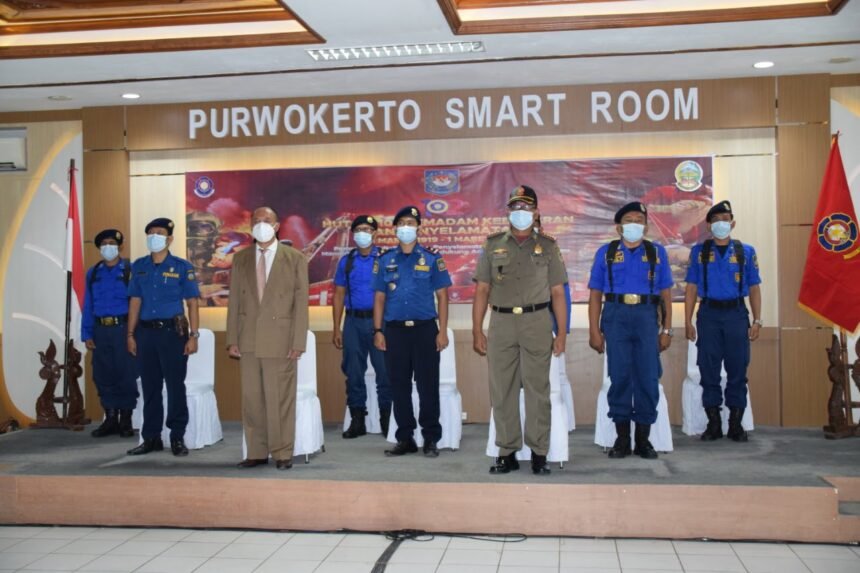 Damkar Banyumas Ikuti Upacara HUT Pemadam Kebakaran Tingkat Nasional