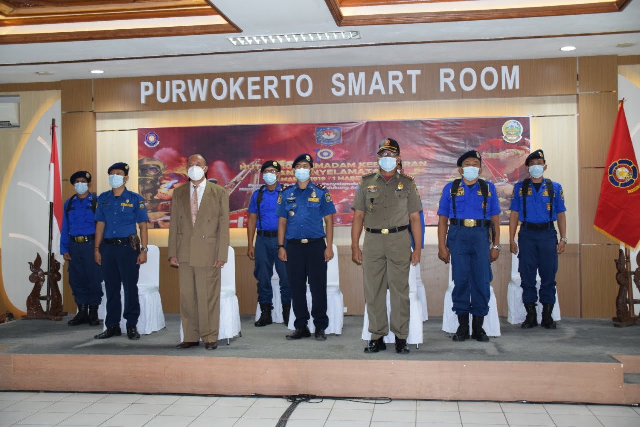 Damkar Banyumas Ikuti Upacara HUT Pemadam Kebakaran Tingkat Nasional