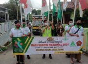 Peringati Maulid Nabi dan Hari Santri Nasional, Ranting NU Kutasari Gelar Pawai Ta’aruf