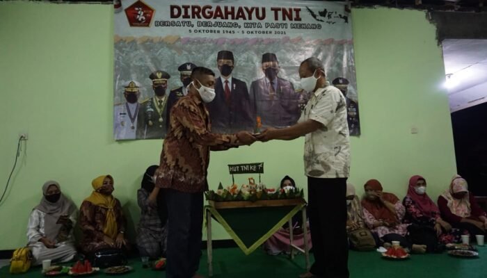 Kado HUT TNI, Koramil Kaligondang Miliki Aula Baru