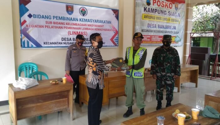 Tingkatkan Peran Linmas, Pemdes Banjareja Gandeng Babinsa Bersama Bhabinkamtibmas