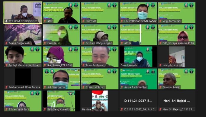 FTP USM Gelar Webinar Pengembangan Produk Baru Berbasis Komoditas Lokal