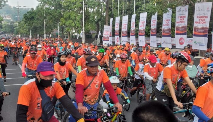 Ribuan Peserta Ikuti Gowes dan Jalan Sehat Caring For Nation 4 di Kota Semarang