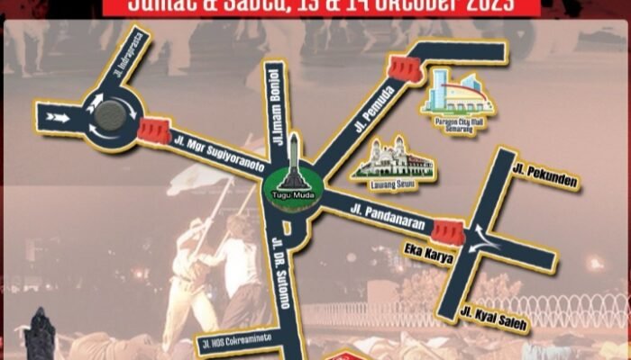 Peringati Pertempuran Lima Hari di Semarang, Akses Jalan Menuju Kawasan Tugu Muda Ditutup Sementara