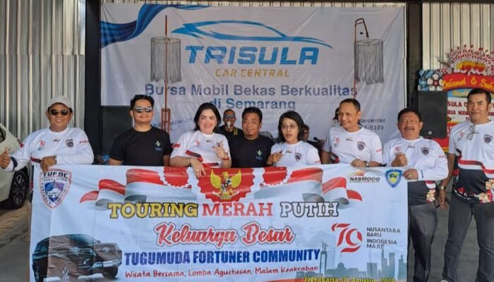 Komunitas Fortuner Gelar Touring Merah Putih dan Bansos