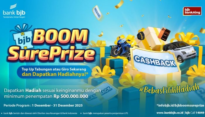bjb Boom SurePrize Jadi Program Promosi Akhir Tahun untuk Nasabah bank bjb